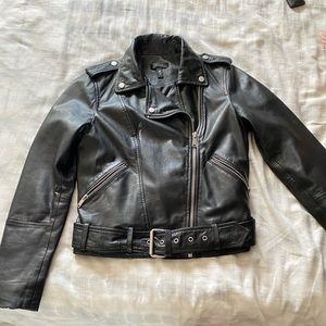 Genuine Leather Moto Jacket